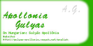 apollonia gulyas business card