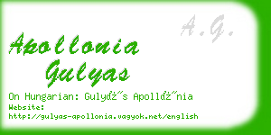 apollonia gulyas business card